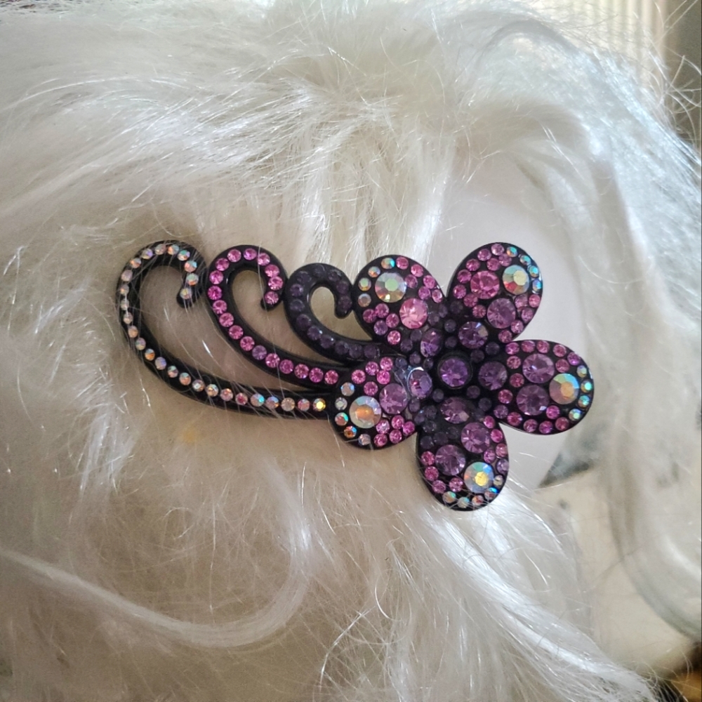 Crystal hair clip